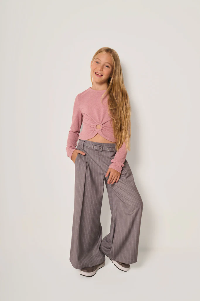 Maglia brillantinata con nodo - immagine 2