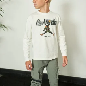 Maglietta con stampa basket e scritta