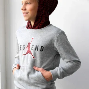 Felpa con cappuccio e stampa