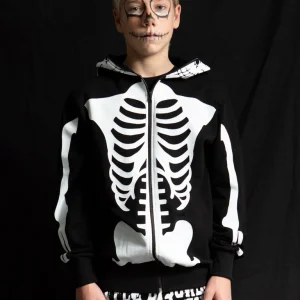 Felpa con sagoma scheletro