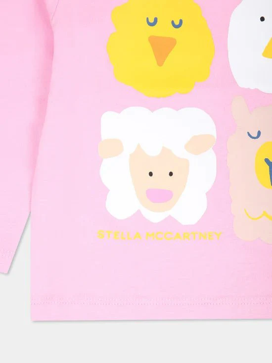 MAGLIA ROSA CON STAMPA STELLA MCCARTNEY - immagine 4