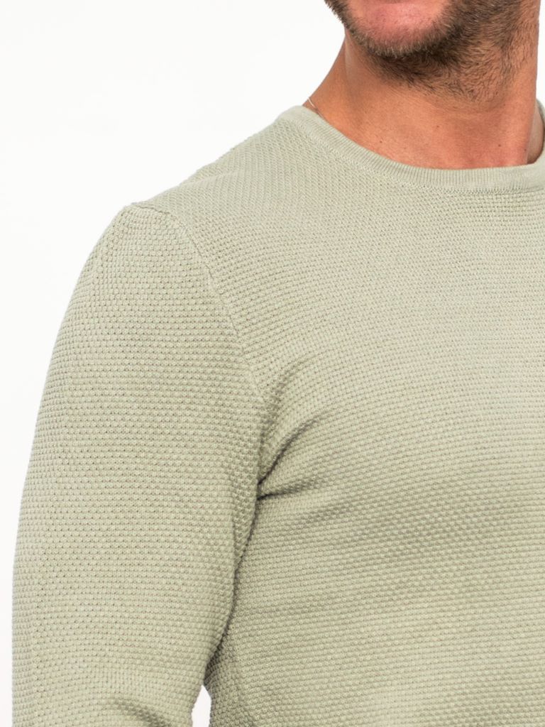 Pullover girocollo in trama - immagine 4