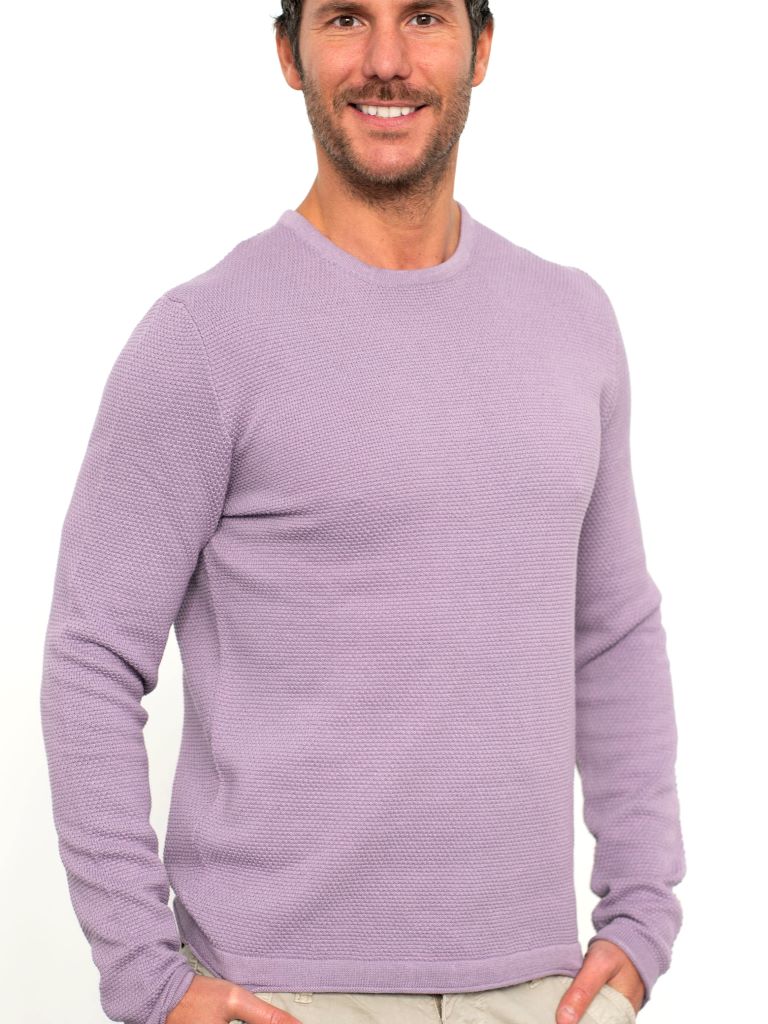 Pullover girocollo in trama - immagine 6