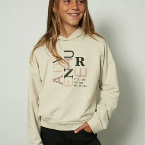 Felpa stampata con cappuccio