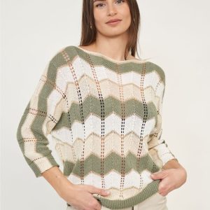 Maglia traforata in lurex