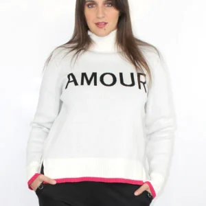 Dolcevita ampia con scritta