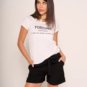 T-shirt con stampa “Fortuna”