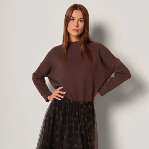 Maglia morbida a maniche lunghe donna