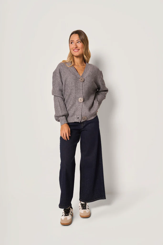 Cardigan con maxi bottoni - immagine 3