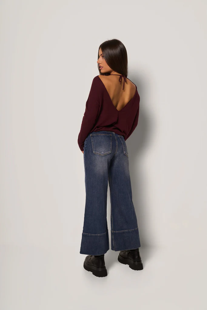 Maglia con scollo sulla schiena donna - immagine 3