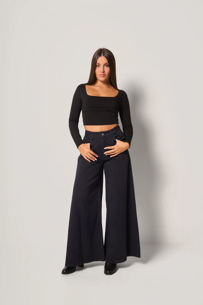 Maglia da donna cropped basic