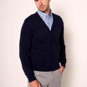 Cardigan blu scuro con bottoni