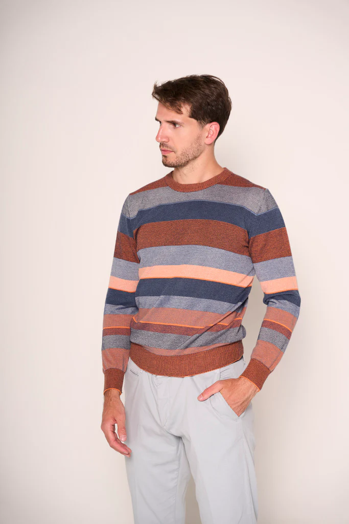 Maglione uomo con girocollo rigato - immagine 3