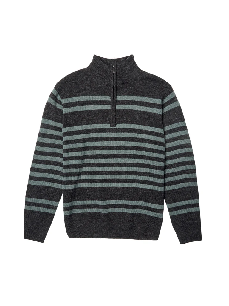 Maglia da uomo con collo alto a righe