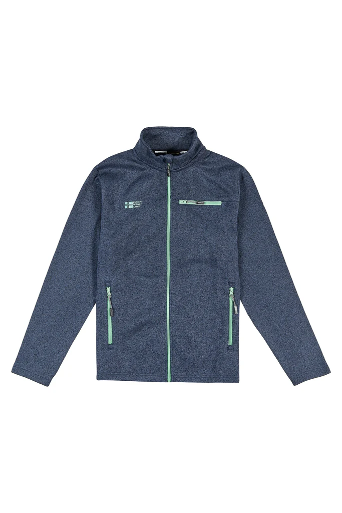 Felpa con tasche a contrasto e collo alto - immagine 2