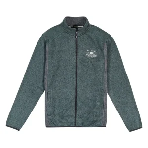 Felpa con zip con ricamo petto