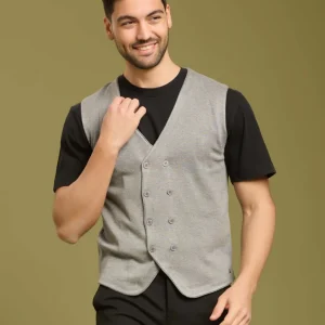 Gilet in maglia senza maniche uomo