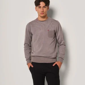 Maglione Girocollo Basic con Taschino