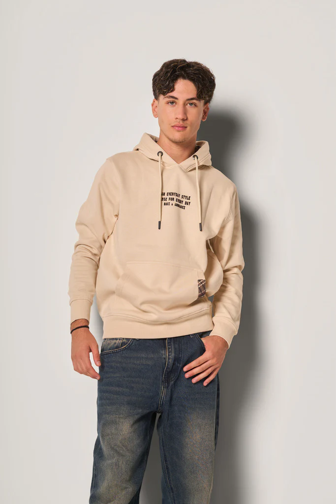 Felpa con cappuccio e stampa