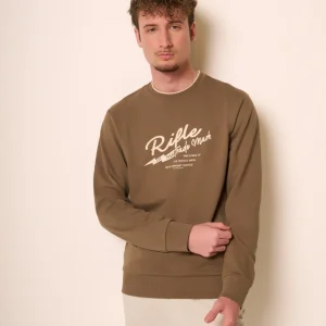 Felpa Uomo Girocollo con Stampa Frontale