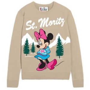 MAGLIONE BEIGE CON MINNIE LOGO ST.MORITZ MC2 SAINT BARTH