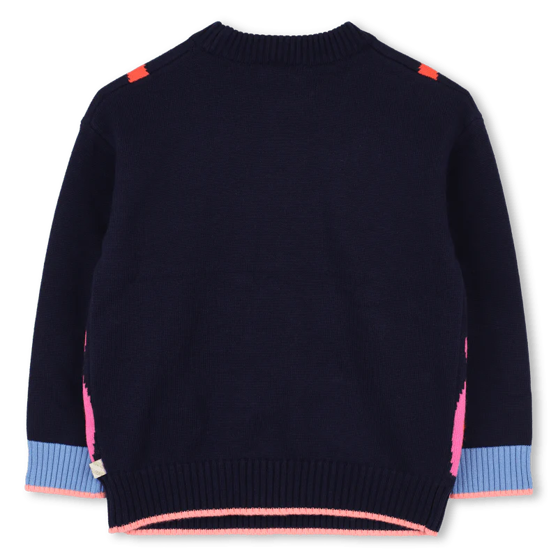 MAGLIONE BLU CON FARFALLA COLORATA BILLIEBLUSH - immagine 3