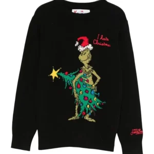 MAGLIONE NERO CON GRINCH NATALIZIO MC2 SAINT BARTH