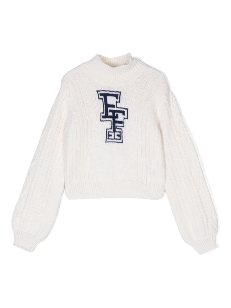 MAGLIONE BURRO/BLU ELISABETTA FRANCHI - immagine 2