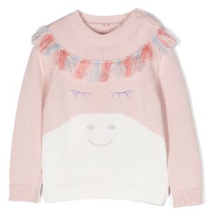 MAGLIONE CON RICAMO ROSA STELLA MCCARTNEY