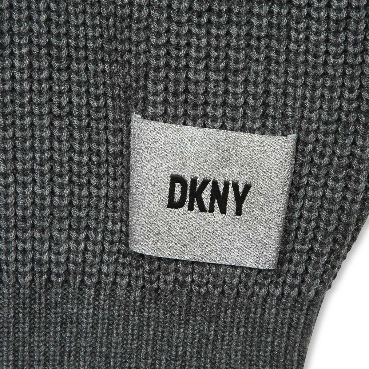 MAGLIONE CON SCOLLO SUL RETRO GRIGIO DKNY - immagine 4