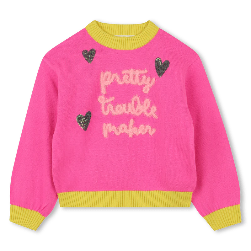 MAGLIONE FUCSIA CON FANTASIA BILLIEBLUSH