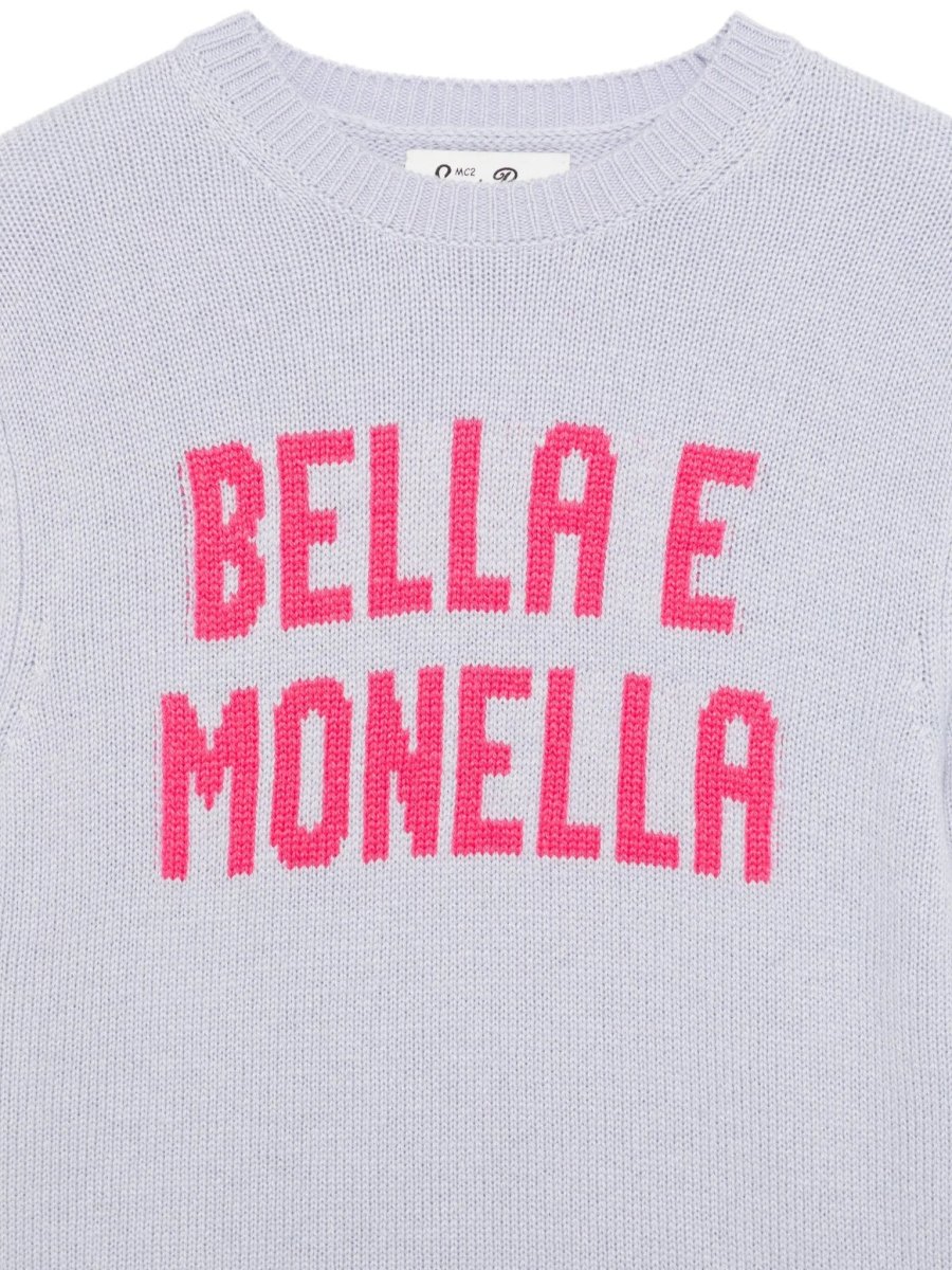 MAGLIONE LILLA CON STAMPA BELLA E MONELLA MC2 SAINT BARTH - immagine 4