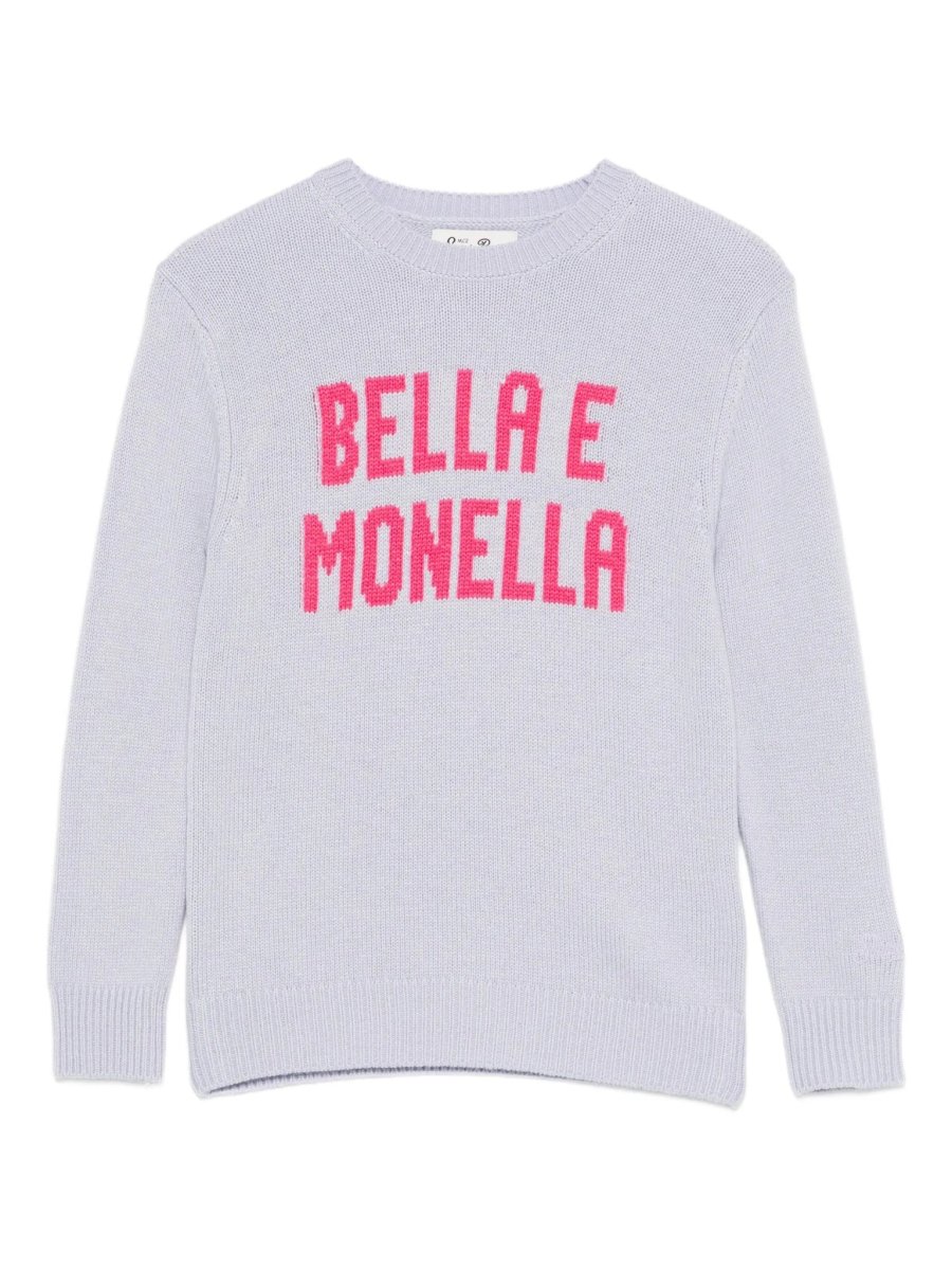 MAGLIONE LILLA CON STAMPA BELLA E MONELLA MC2 SAINT BARTH