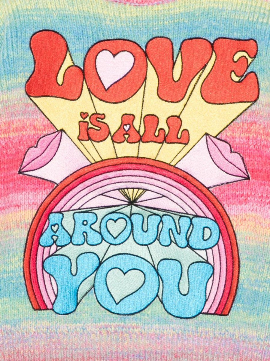 MAGLIONE MULTICOLORE CON SCRITTA LOVE STELLA MCCARTNEY - immagine 3