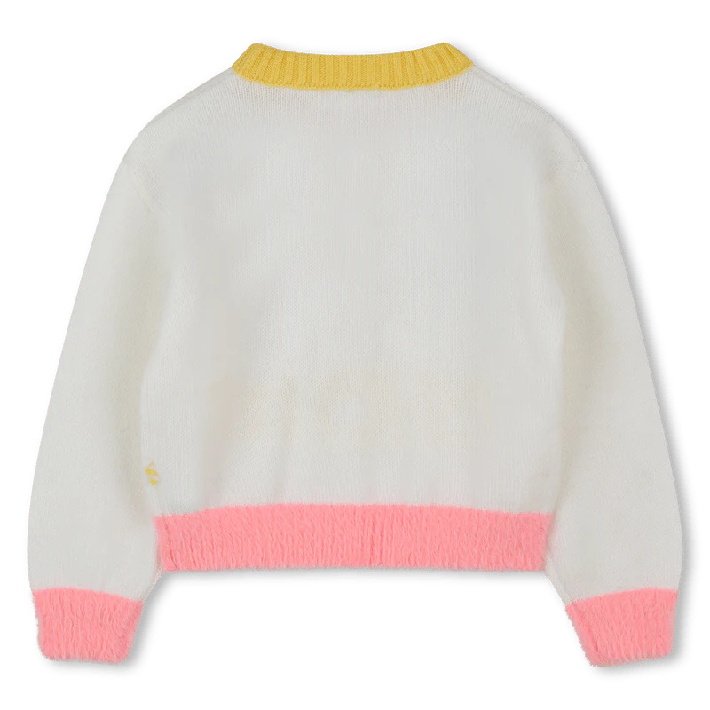 MAGLIONE PANNA/ROSA CON SCRITTE COLORATE BILLIEBLUSH - immagine 3