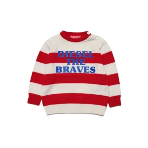 MAGLIONE ROSSO/BIANCO DIESEL