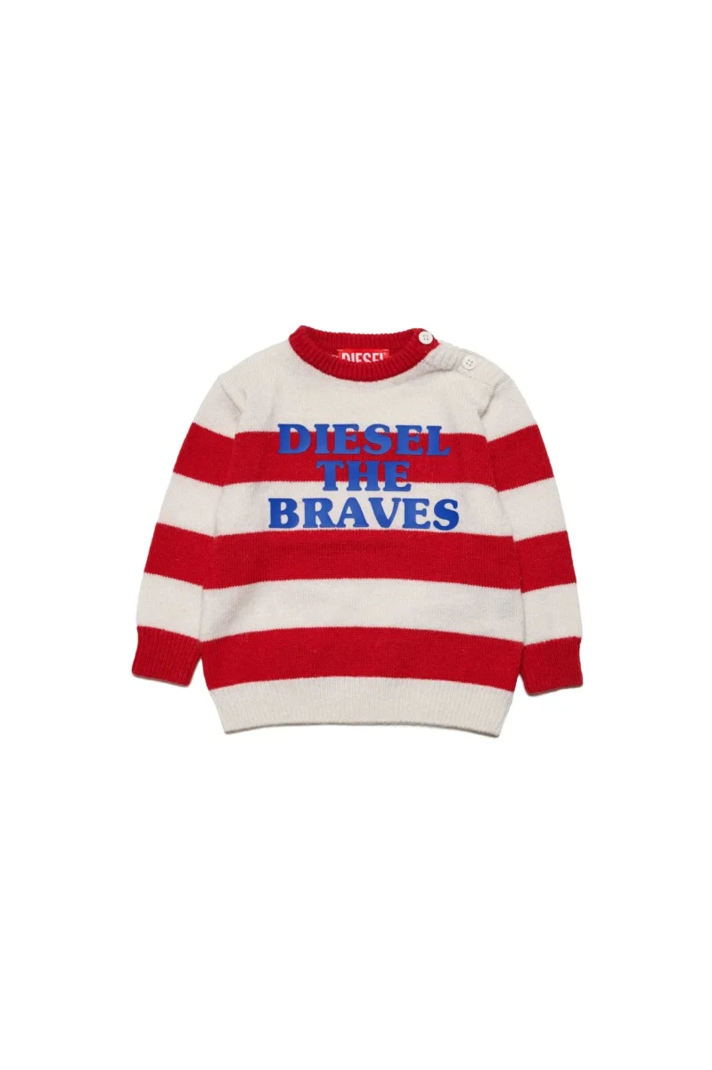 MAGLIONE ROSSO/BIANCO DIESEL