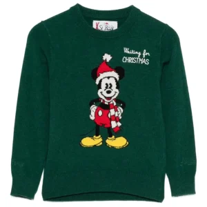 MAGLIONE VERDE CON TOPOLINO NATALIZIO MC2 SAINT BARTH