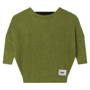 MAGLIONE VERDE OLIVA DKNY