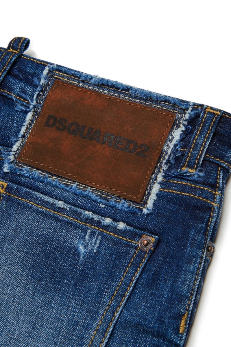 MINIGONNA IN DENIM BLU SCURO DSQUARED2 - immagine 5