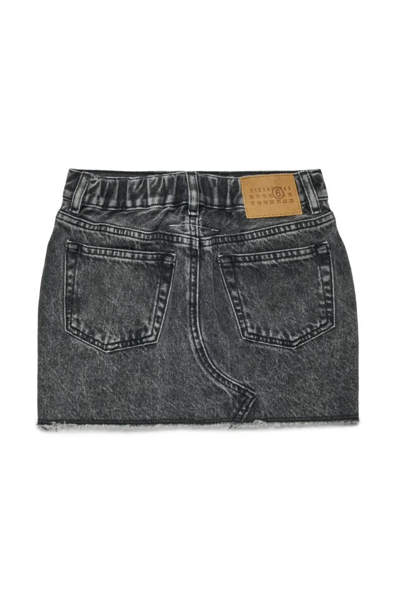 MINIGONNA IN DENIM GRIGIA SFUMATA MAISON MARGIELA - immagine 3