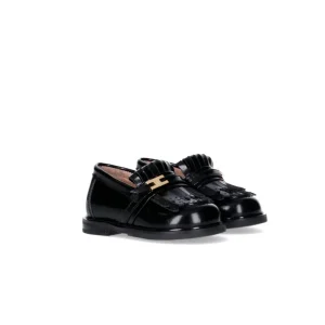 MOCASSINO CON FRANGE NERO ELISABETTA FRANCHI