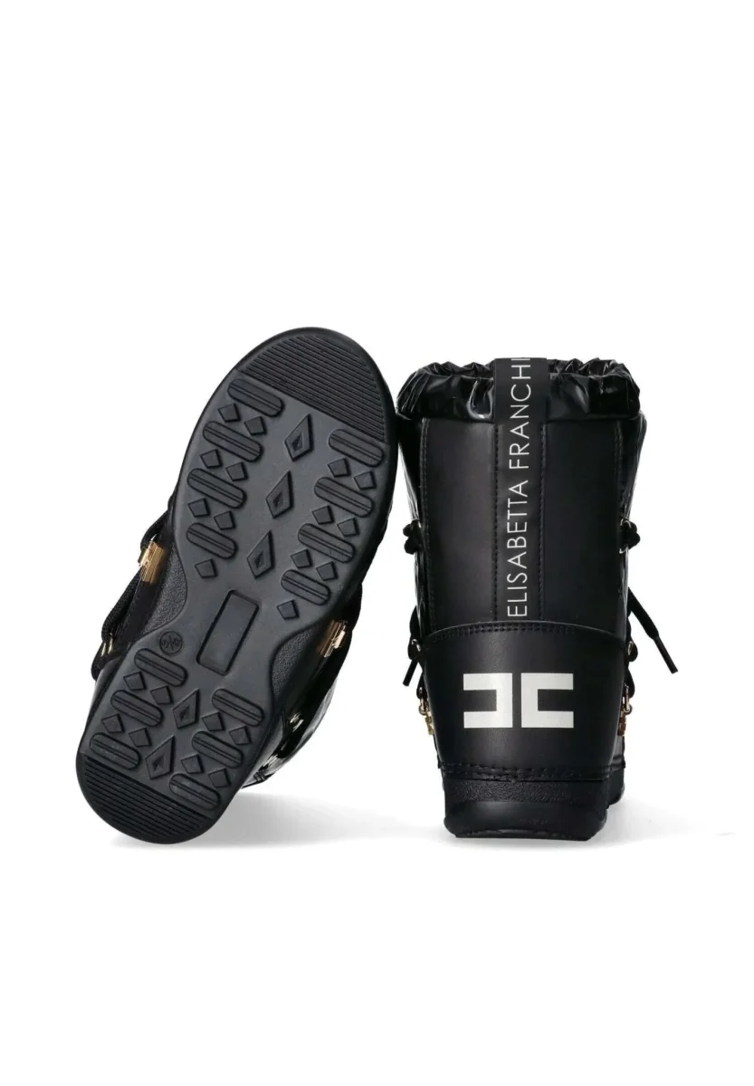 MOON BOOT NERO LOGATO ELISABETTA FRANCHI - immagine 6