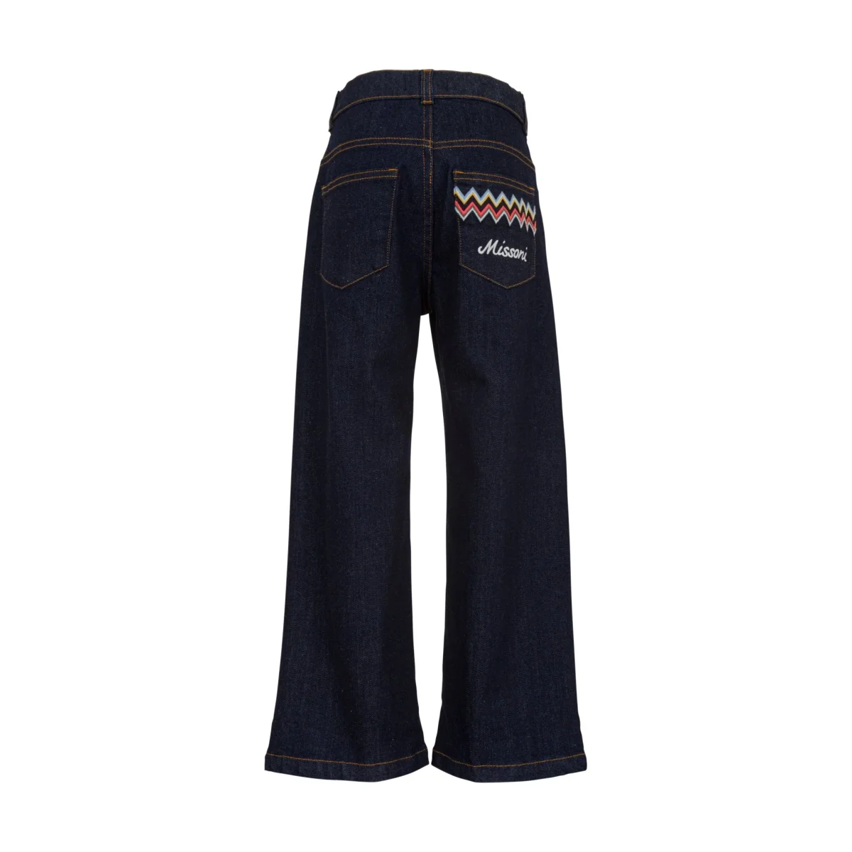 JEANS A ZAMPA CON LOGO SUL RETRO MISSONI - immagine 3