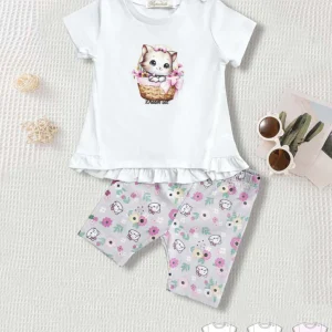 Completino da bambina con volant