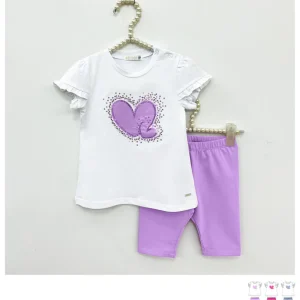 Completino da bambina 2 pezzi con paiettes