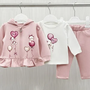 Completo bambina con stampa orsacchiotti