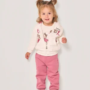 Completo da bambina con stampa lettering