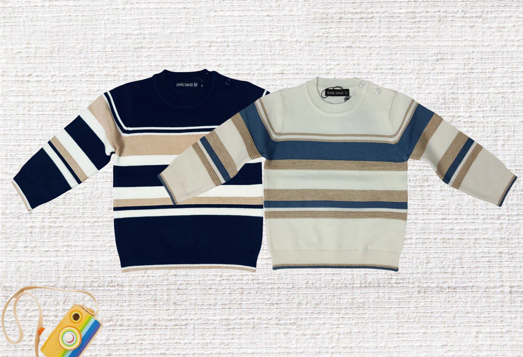 Maglione per neonato a righe