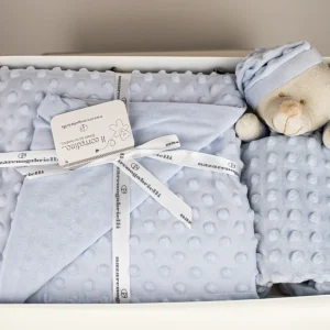 Copertina culla in buddle double face con dou-dou orsetto